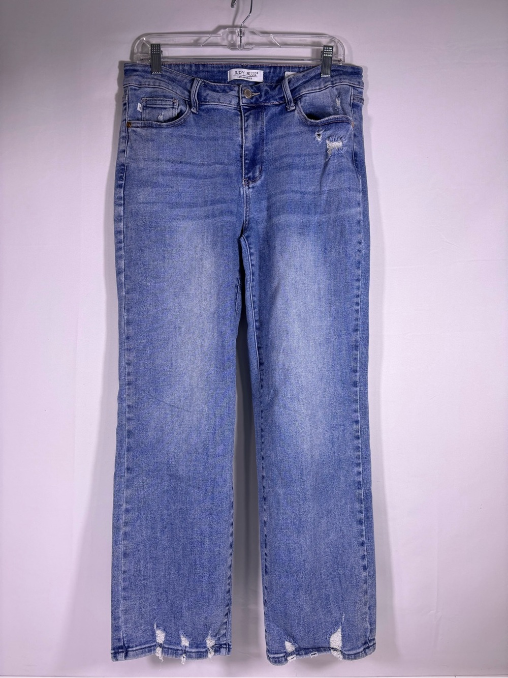 Judy Blue JB88656 Straight Jeans Distressed Stretch High Rise Size 13/31